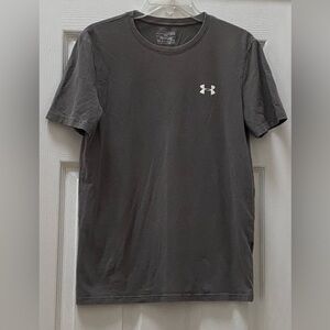 Under Armour Gray HeatGear Short Sleeve Tee, Size Youth XL
